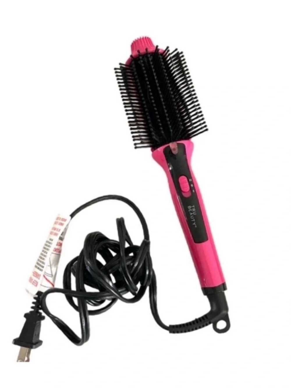 Tru Beauty Hot Styling Brush 2 in 1 Blow Dry Curl Smooth Pink Black